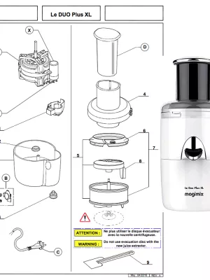 Pièces détachées Magimix Duo Plus XL