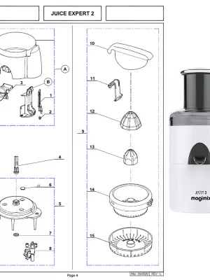 Pièces détachées Magimix Juice Expert 2