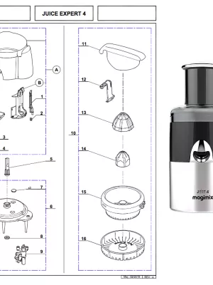 Pièces détachées Magimix Juice Expert 4