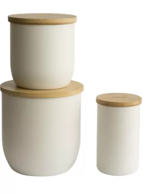 Boîte de conservation Opaque Métal et Bambou Pebbly