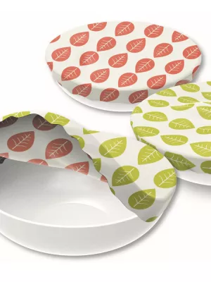 Set 3 Couvercles Tissu Coton Réutilisable Nuts