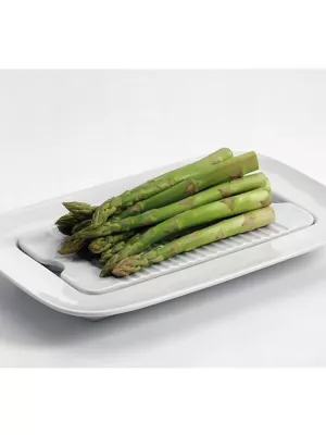 Plat à Asperges en Porcelaine Blanche