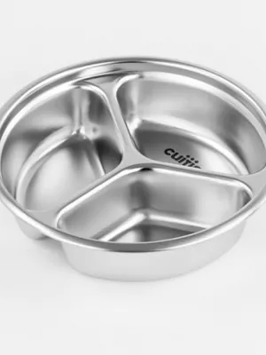 Boîte hermétique Inox ronde 2 compartiments Cuitisan