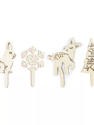 Décors Bois pour Gâteau et Bûche de Noël Scrapcooking