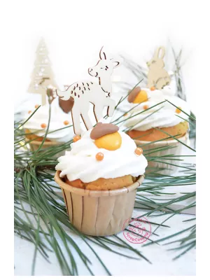 Décors Bois pour Gâteau et Bûche de Noël Scrapcooking