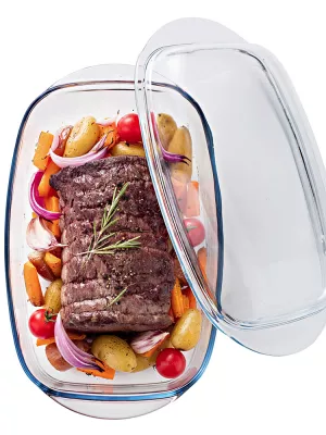 Cocotte Four Rectangulaire en verre Pyrex