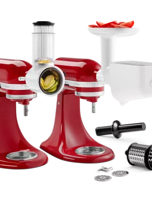 Kit 3 accessoires hachoir + tranchoir + passoire à fruits Kitchenaid