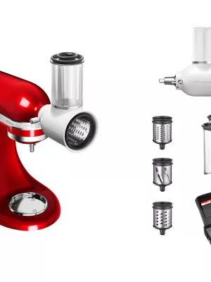 Kit 3 accessoires hachoir + tranchoir + passoire à fruits Kitchenaid