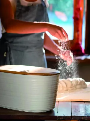 Boîte à Pain Plastique Recyclé & Bambou Guzzini