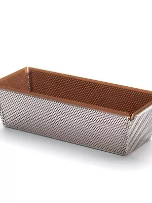 Moule à Cake Inox Perforé Fond Amovible De Buyer