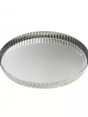 Moule à tarte cannelé fer blanc Gobel