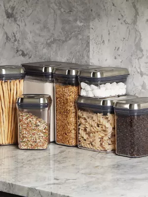 Boîte Pop Steel 1 L couvercle inox Oxo