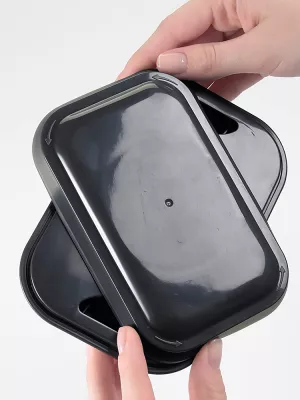 Boîte Pop Steel 1 L couvercle inox Oxo