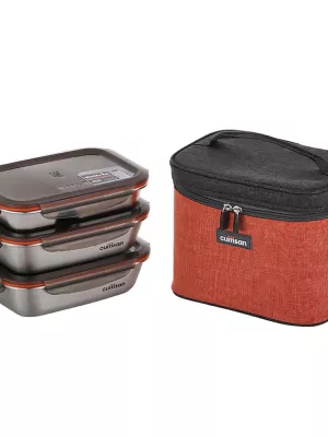 Set boites repas inox + sac de transport Cuitisan