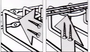 Rack à verres fixation mixte