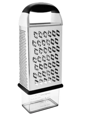 Râpe 4 faces avec réservoir Oxo