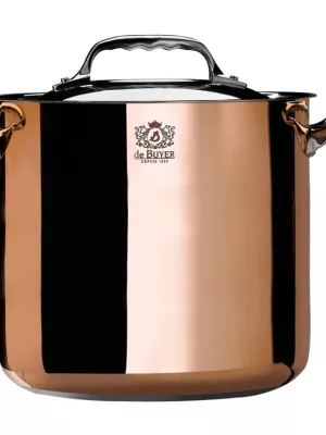 Marmite Cuivre Inox Induction avec Couvercle De Buyer "Prima Matera"