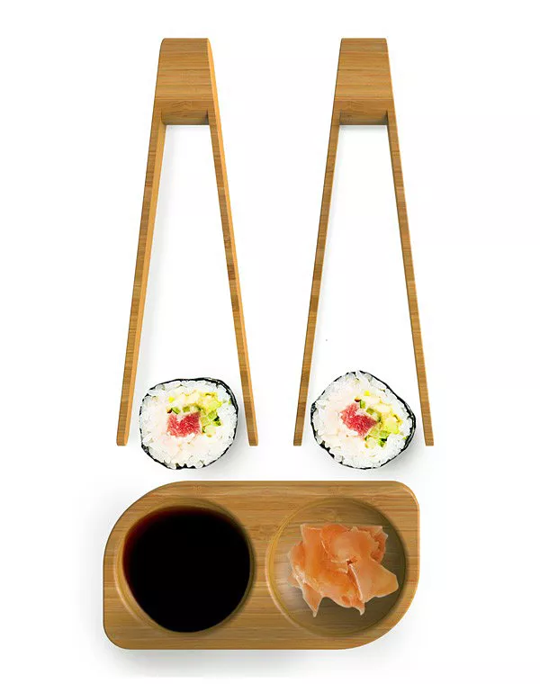 Produit Set 2 Mini Pinces Sushi + Coupelle Pebbly Image