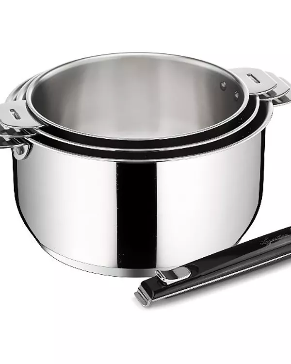 Produit Lot 3 casseroles + poignée Lagostina Salvaspazio 1 fond Lagotherm Image