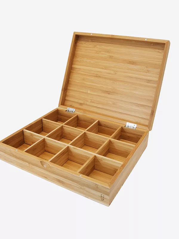 Produit Boîte à Thé 12 Compartiments en Bambou Point Virgule Image
