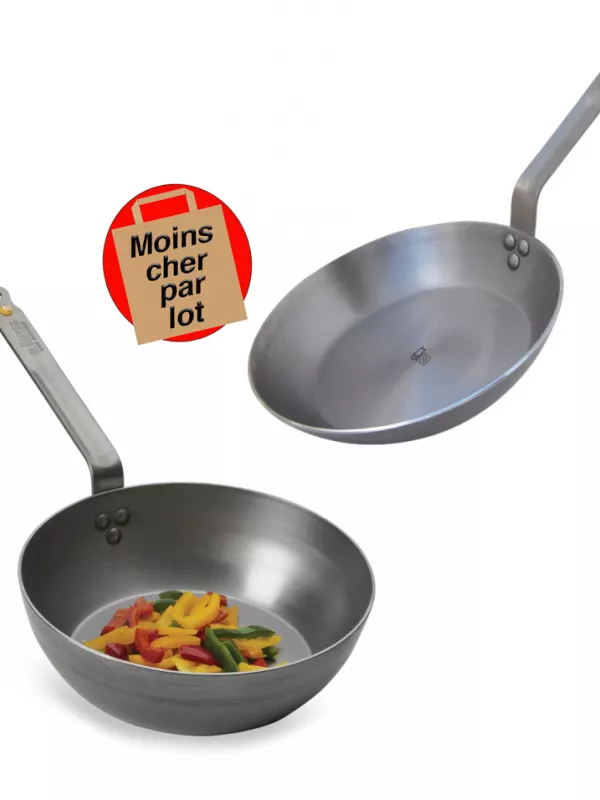 Produit Lot Poêle + Poêle Sauteuse Paysanne Mineral B De Buyer Image