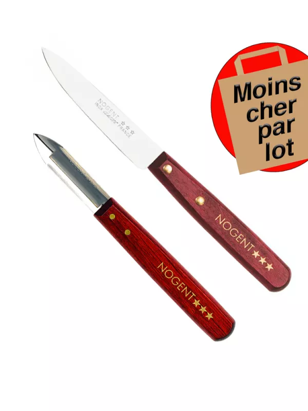 Produit Eplucheur + Couteau d'office Nogent Classic Bois Image