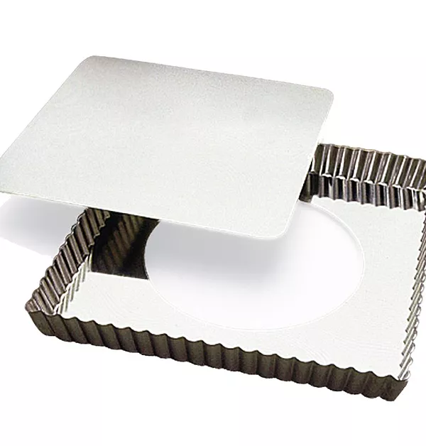 Produit Moule à Tarte Fer Blanc Carré-Rectangulaire Fond Amovible Gobel Image