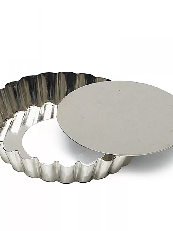 Produit Moule tartelette ronde cannelée fer blanc Gobel (fond amovible) Image