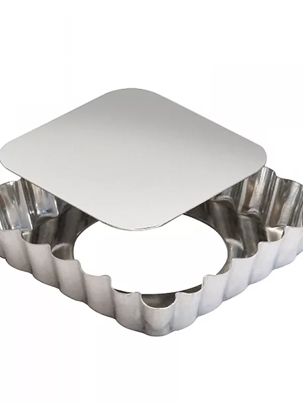 Produit Moule tartelette carrée fer blanc fond amovible Gobel Image