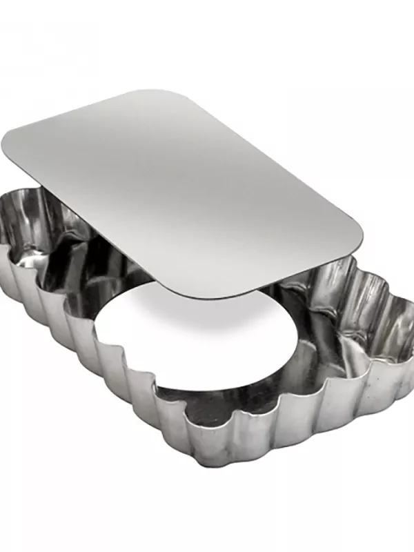 Produit Moule à tartelette rectangulaire fer blanc Gobel (fond amovible) Image