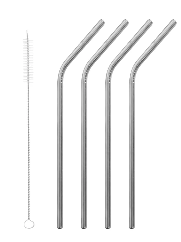 Produit 4 Pailles Inox + Goupillon Qwetch Image
