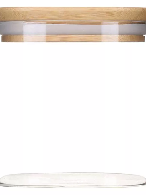 Produit Set de 3 Boîtes Carrées en Verre Couvercle Bambou Pebbly Image