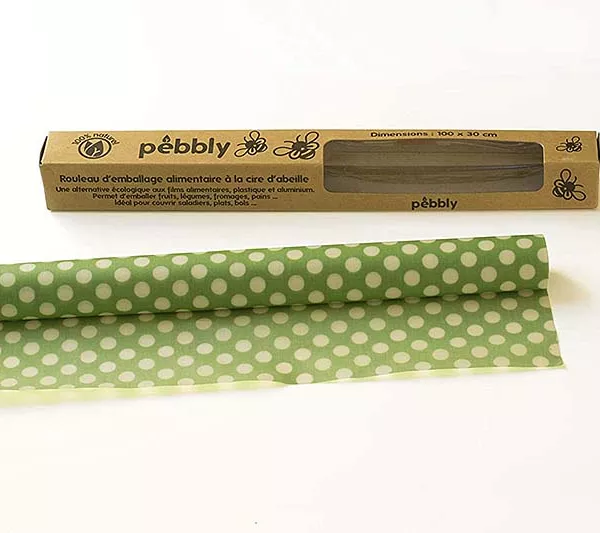 Produit Rouleau d'emballage alimentaire cire d"abeille Pebbly Image