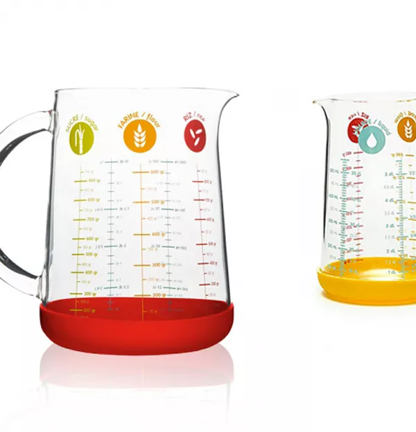 Produit Lot 2 verres mesureurs 1 litre et 500 ml Pebbly Image