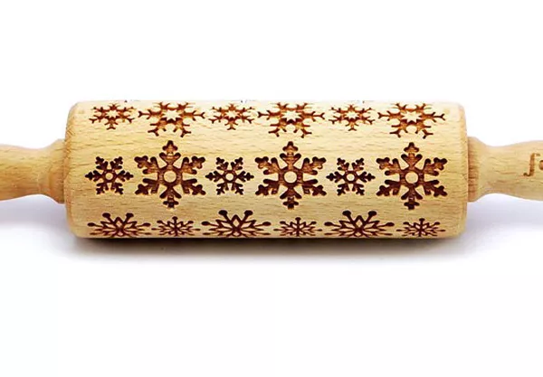 Produit Mini Rouleau à Pâtisserie décor Etoiles de Neige Folkroll Image