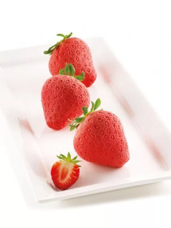 Produit Moule Silicone Mini Fraise Silikomart 3D Design Image