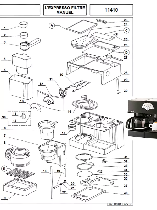 Produit Pièces  pour expressos mixte MAGIMIX Image