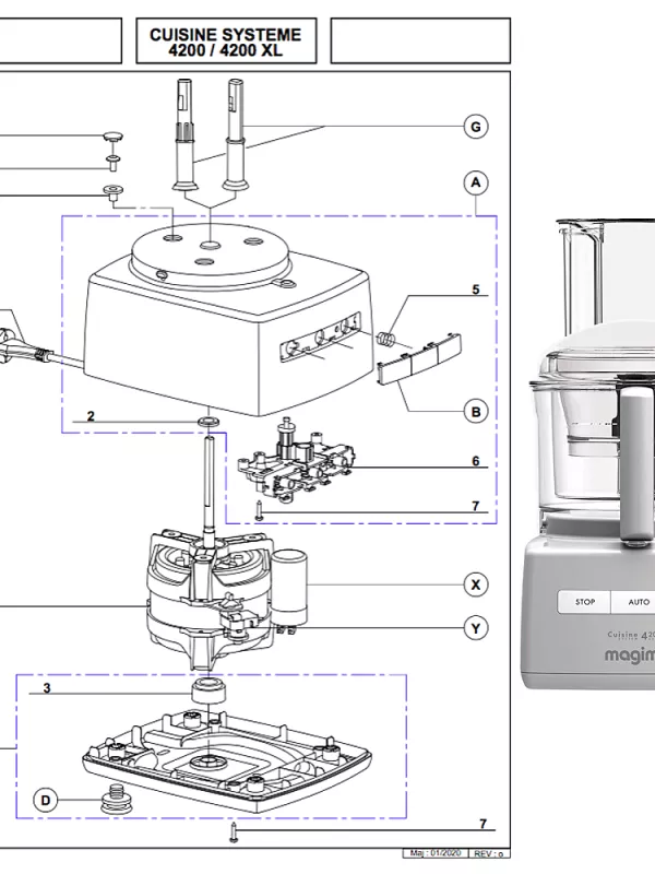 Produit Pièces détachées MAGIMIX 4200/4200 XL Image