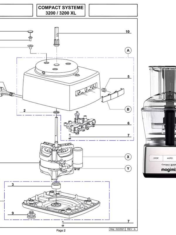 Produit Pièces détachées MAGIMIX 3200 et 3200 XL Image