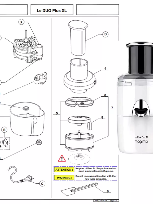 Produit Pièces détachées Magimix Duo Plus XL Image
