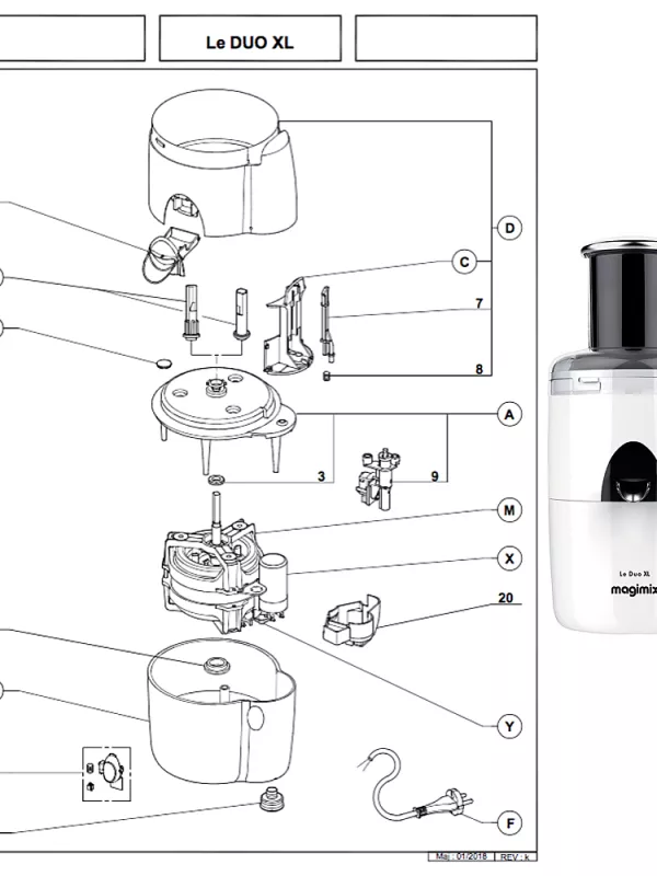 Produit Pièces détachées MAGIMIX DUO XL Image