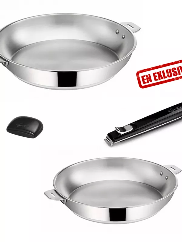 Produit Lot 2 poêles inox 24 et 26 cm Salvaspazio Lagostina Image