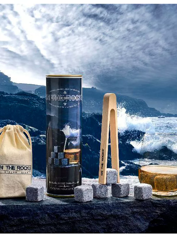 Produit Set 6 Glaçons Granit bleu + Pince en bois On The Rocks Image