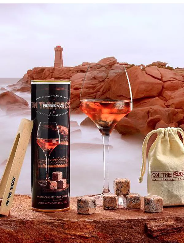 Produit Set 6 Glaçons Granit Rose + Pince en bois On The Rocks Image