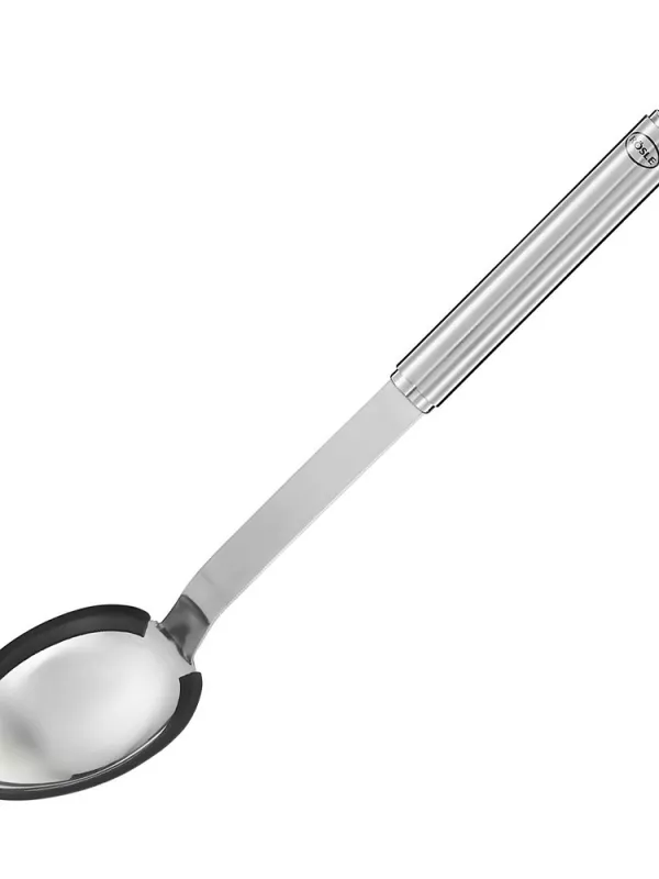 Produit Cuillère Droite Inox Bord Silicone 33 cm Rösle Image
