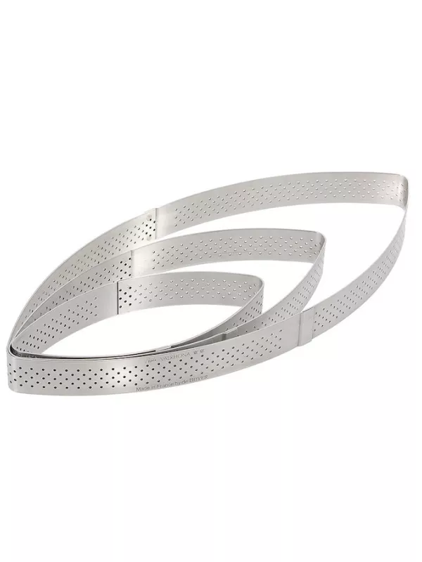 Produit Cercle à tarte calisson Valrhona inox perforé De Buyer Image