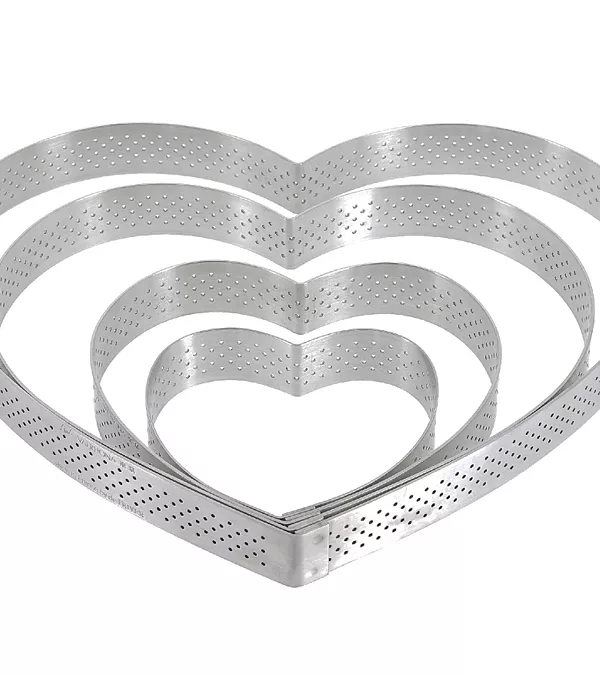 Produit Cercle à Tarte Perforé Forme Coeur Inox De Buyer Image